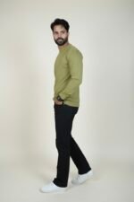 CLASSIC OLIVE CASUAL CREW NECK SWEATSHIRT - Image 3