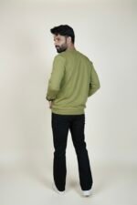CLASSIC OLIVE CASUAL CREW NECK SWEATSHIRT - Image 4