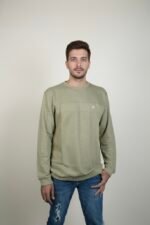 EARTHTONE SOLID CREWNECK PULLOVER - Image 2