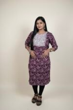 INDIGO TOUCH MAROON PRINTED KURTI