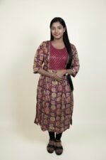 MAROON MOSAIC PRINTED KURTI